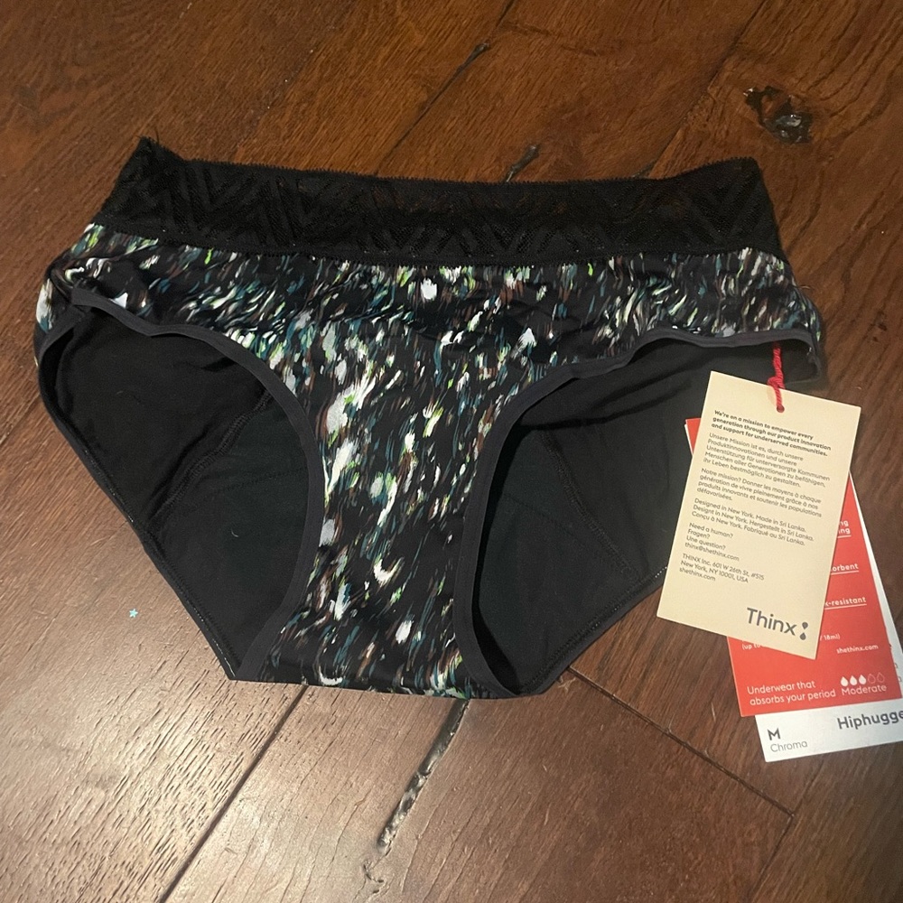 Thinx medium hip higher chrome panty.  New with tags